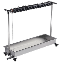 Stainless steel mop pool rack removable floor hanging broom commercial cleaning rack balcony storage drain rack