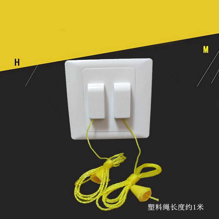 Type 86 Two open single control two pull wire rope pull wire switch the old-fashioned 2 open pull wire electric light wall panel-Taobao