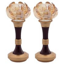 LED crystal petal lamp Buddha front lamp new colorful lotus lamp Buddha lamp for Buddha lamp plug-in long-bright lamp home
