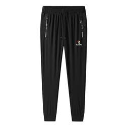 Woodpecker Ice Silk Pants Men's Summer 2024 New Large Size Quick-Drying Sports Pants Running Drape Straight Pants Thin