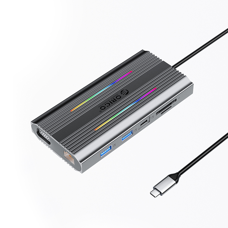 ORICO 12-in-1 docking station with RGB lighting