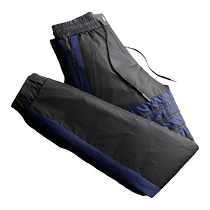 Fashion Brand 2024 New Down Pants Mens Winter Fashion Casual Thickened Contrast Color Ribbon Waterproof Goose Down Pants