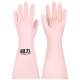 Pull back waterproof thickened nitrile one-piece flocked gloves