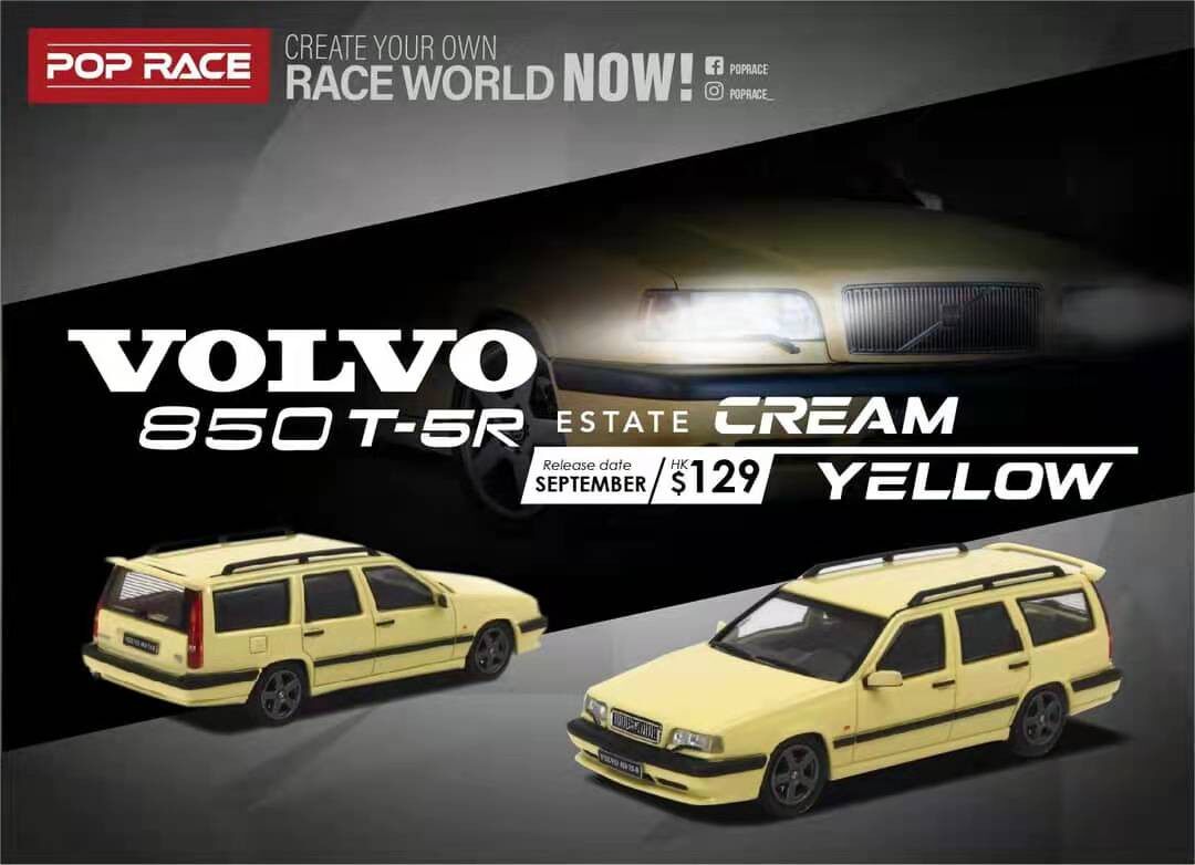 มีในสต็อก โมเดลรถโลหะสเกล 1:64 รุ่น Poprace Volvo 850 Estate รุ่นท่องเที่ยว