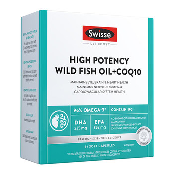 Swisse 96% high purity omega3 deep sea cod liver oil coenzyme q10
