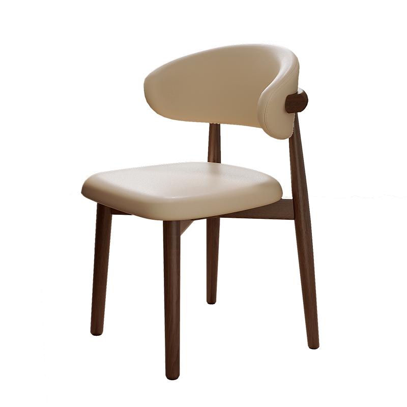 Italian light luxury Nordic solid wood upholstered dining chair