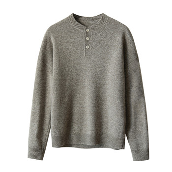 Floral men's henley collar cardigan Floral men's henley collar cardigan