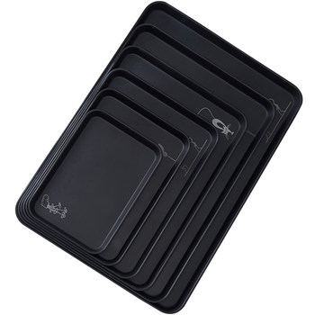 Black melamine small tray rectangular tray