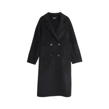 西町村屋双面呢女冬季新款法式浪漫气质山羊绒长款大衣AD8209005