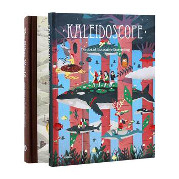 Kaleidoscope Colorful Vision + the Other World: Oriental Strange Tales 2-Book Set - Asian Mythical Creature Story Illustrations - Illustrated Design Books and Illustration Collection