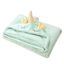 Jingqi baby bath towel newborn super soft male and female baby bath towel hooded cloak water-absorbent quick-drying childrens bathrobe