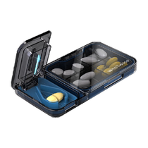 () Portable pill splitter and pill cutter 2-in-1 pill box portable pill cutter artifact pill cutter