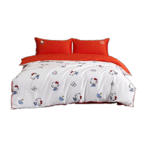 Mercury Home Textiles 100S Long Staple Cotton Three-Four-Piece Antibacterial Class A Childrens Cartoon Girl Quilt Cover Sheet Set