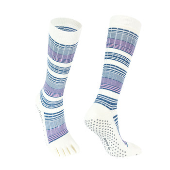 ຖົງຕີນໂຍຜະລິດ ar ມືອາຊີບ pilates toe antibacterial socks striped non-slip pressure socks sports socks calf socks elastic toe split toe