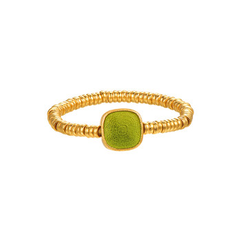 Ming brand jewelry gold thousand peaks emerald color ring