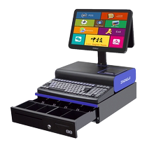 US business cash register all-in-one supermarket convenience store retail cash register system management all-in-one stationery maternal and infant pharmacy dual-screen touch cash register fruit fresh weighing computer cash register