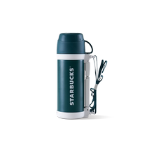 Starbucks cup 1L blue and green series Thermos classic thermos kettle large capacity simple portable sports kettle