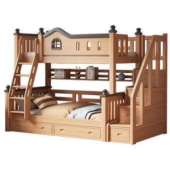 50% off impulse beech wood bunk bed with two levels