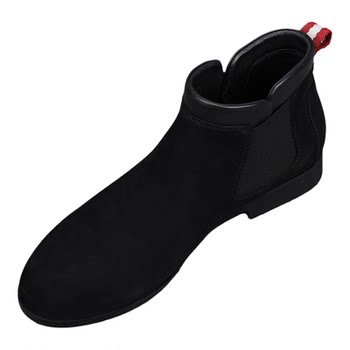 New winter men's suede nubuck leather martin boots