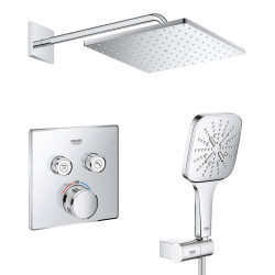 GROHE/Germany Grohe 26563 hidden concealed wall-mounted thermostatic shower head square 310mm overhead