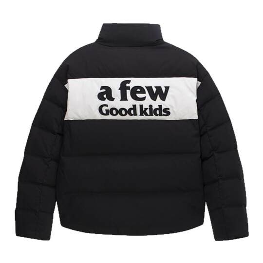 AFGK American basic contrasting color stand collar short down jacket