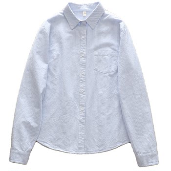 Literary and fresh loose cotton shirt for women long sleeves autumn
