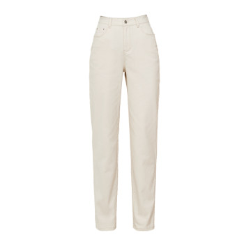 Yiyang color cotton stretch jeans women's 2026 spring new straight leg loose slim daddy carrot beige pants