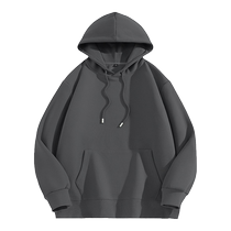 Pull back sweatshirt mens 2024 spring and autumn new heavyweight versatile casual loose American hooded mens top trendy