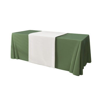 Tablecloth + table runner combination suitable for various tabletop sizes Tablecloth + table runner combination suitable for various tabletop sizes