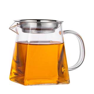 Thickened glass fair cup tea filter integrated filter cup