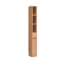Original elements all solid wood bookcase oak narrow seam storage rack narrow bookshelf grid cabinet sandwich storage cabinet L7171