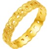 Saturday Fortune Gold 5G denominated pure gold ring with a wealth of broken gold and a full circle of copper coins for women, holiday gift