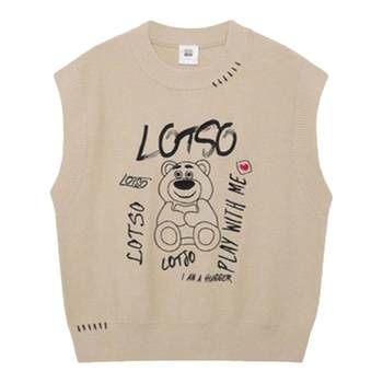 Li Ning ດູໃບໄມ້ລົ່ນແລະລະດູຫນາວຜະລິດຕະພັນໃຫມ່ Strawberry Bear Series ກິລາແລະພັກຜ່ອນຂອງແມ່ຍິງ Pullover Vest Sweater AMVR008