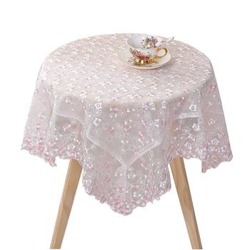Universal cover cloth multi-purpose lace yarn embroidered tablecloth TVตู้เย็น bedside table dustproof cover cloth dining table coffee table cloth