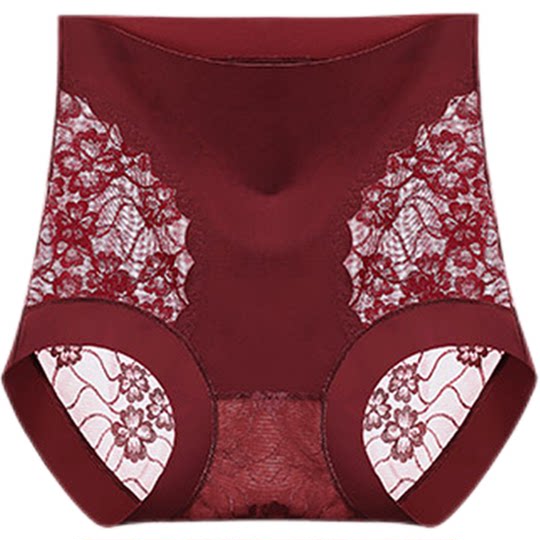 UFEEL内裤女无痕底裤2025新款蕾丝性感抗菌红色收腹裤内衣女86437