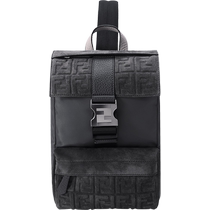 Fendi Fendi Mens fabric with leather handbag with leather handbag bag bag 7VZ067 AHU 7