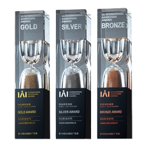 Creative hourglass crystal trophy custom-made high-end glass medal high-end atmospheric team competition engraving custom-made