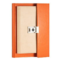 A5 Fingerprint Lock Trifolle Adult Creative Day Note Book With Lock Brief Notebook Notebook Notebook multifunction smart e-lock notepad The company Business office gift box suit can be printed LOGO