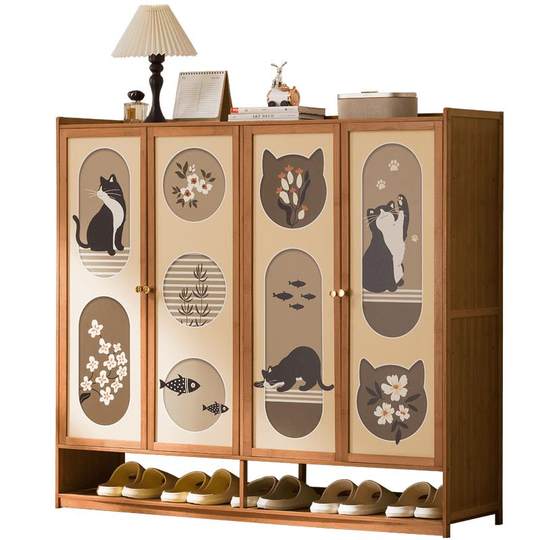 Eleven-dimensional multi-layer dustproof printed shoe cabinet