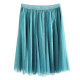 Mesh skirt A-line square dance skirt drapes with elegant drapes
