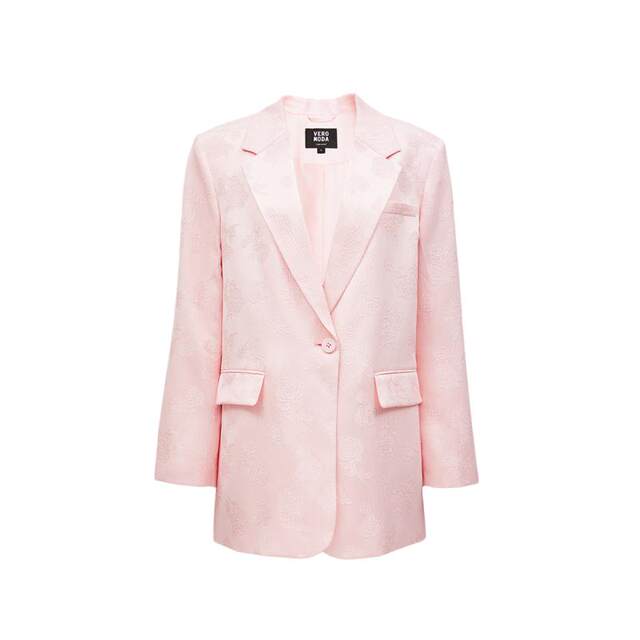 Vero Moda suit jacket ສໍາລັບແມ່ຍິງໃນພາກຮຽນ spring ແລະ summer ທີ່ມີຄໍ lapel ແປ, ຮູບແບບຊ້ໍາ floral, ແນວໂນ້ມຄົນອັບເດດ: versatile