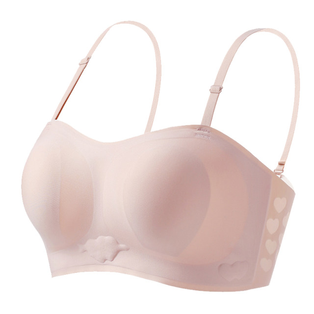 Anti-exposed strapless bra will not fall off bra gathered