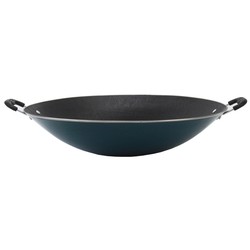 Lu Chuan old-fashioned cast iron pig iron wok round bottom uncoated double-ear iron wok non-stick wok gas stove special