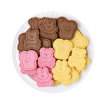 Cartoon bear and bunny cake decoration dessert ornaments