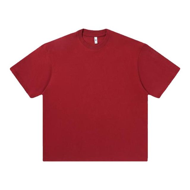 Pure cotton loose T-shirt with custom embroidery and printed logo