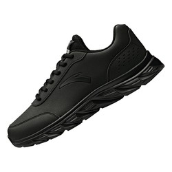 ANTA Men's Shoes Men's Waterproof Leather Sports Shoes Men's Summer New Official Website Flagship Black Casual Running Shoes
