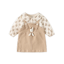 Girls Suit Autumn Clothing 2024 New Fashionable Baby Shirt Childrens Suspender Skirt Spring and Autumn Childrens Clothes Two-piece Set
