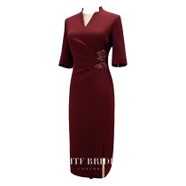 Manting Fanghua (Mengzhuang) Xis mothers wedding dress 2024 new high-end Xis mother-in-laws high-end dress