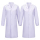 Male medical student in white coat laboratory lab coat chemistry