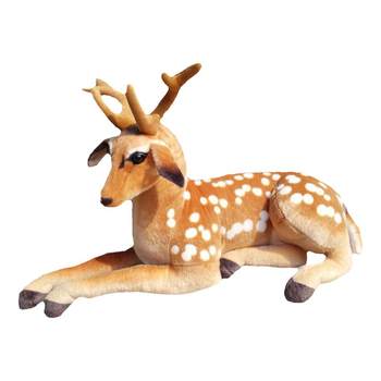 Simulated sika deer doll plush toy Creative soft decorative pillow ງາມຜ້າ doll ເປັນຂອງຂວັນວັນເກີດ